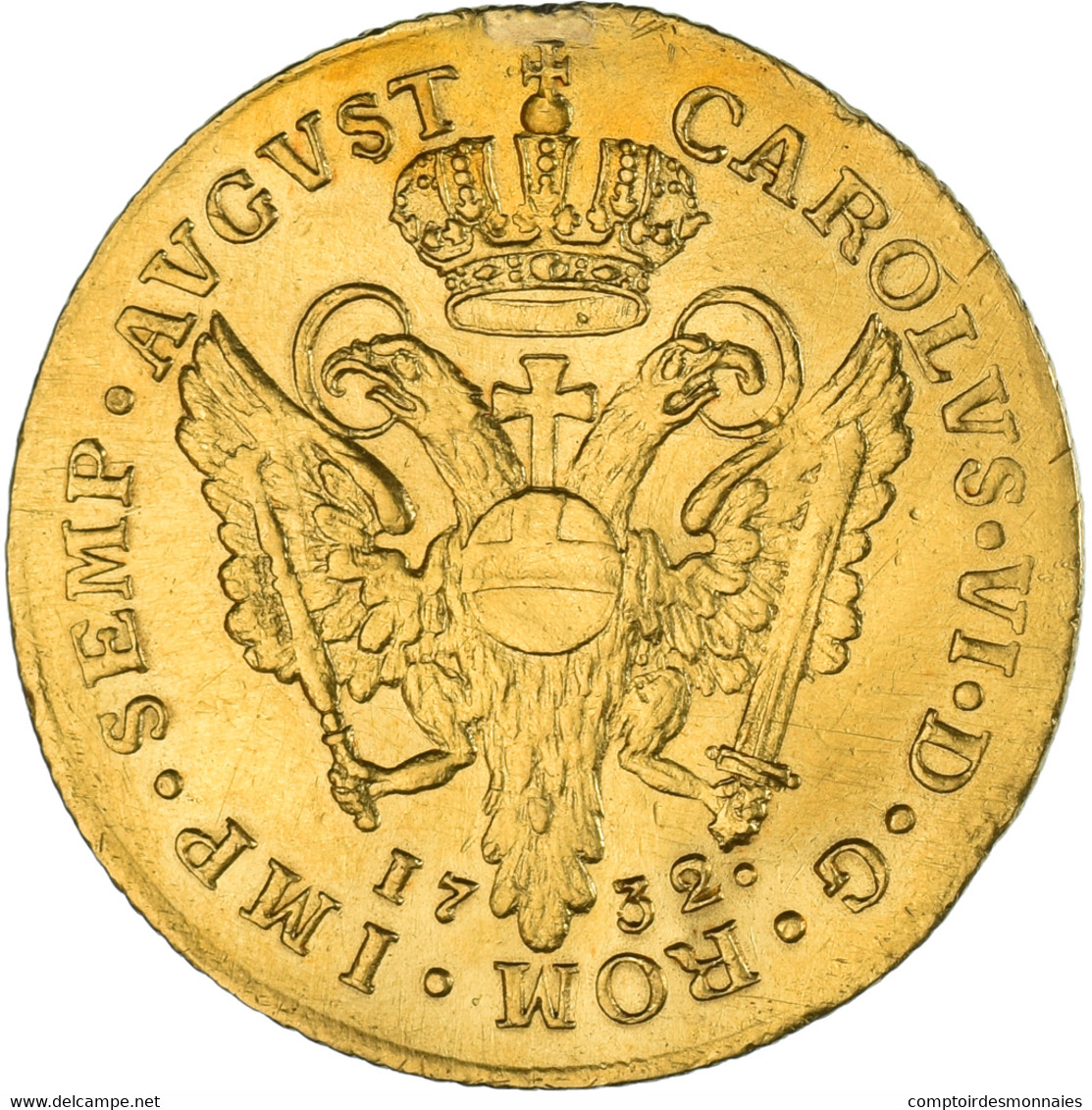 Monnaie, Etats Allemands, Karl VI, 2 Ducat, 1732, Hambourg, TTB+, Or, KM:345 - Monedas En Oro