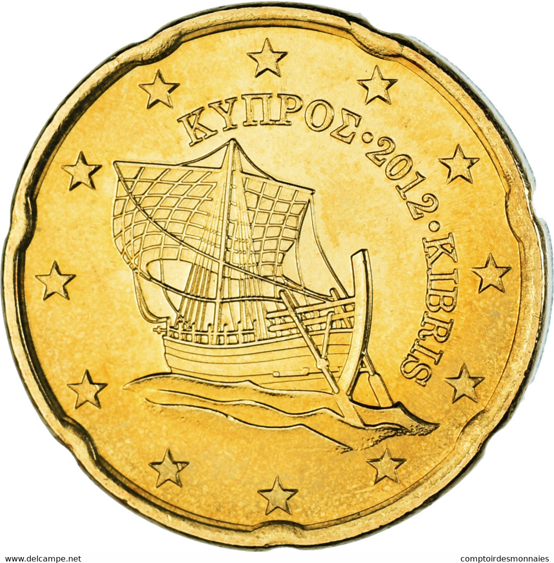 Chypre, 20 Euro Cent, 2012, SUP, Laiton, KM:82 - Zypern