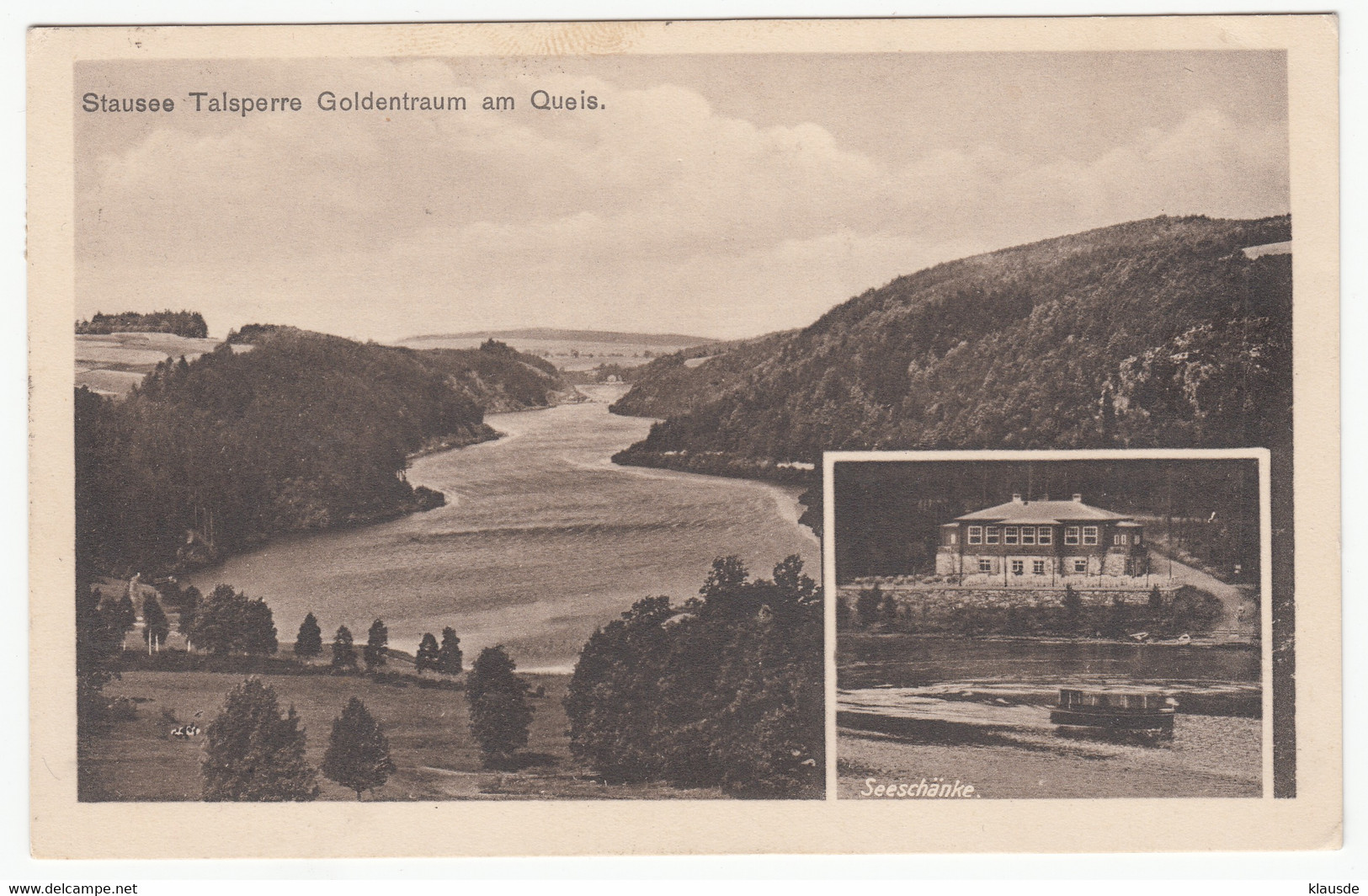 Staussee Talsperre Goldentraum Am Quais 1931 - Schlesien