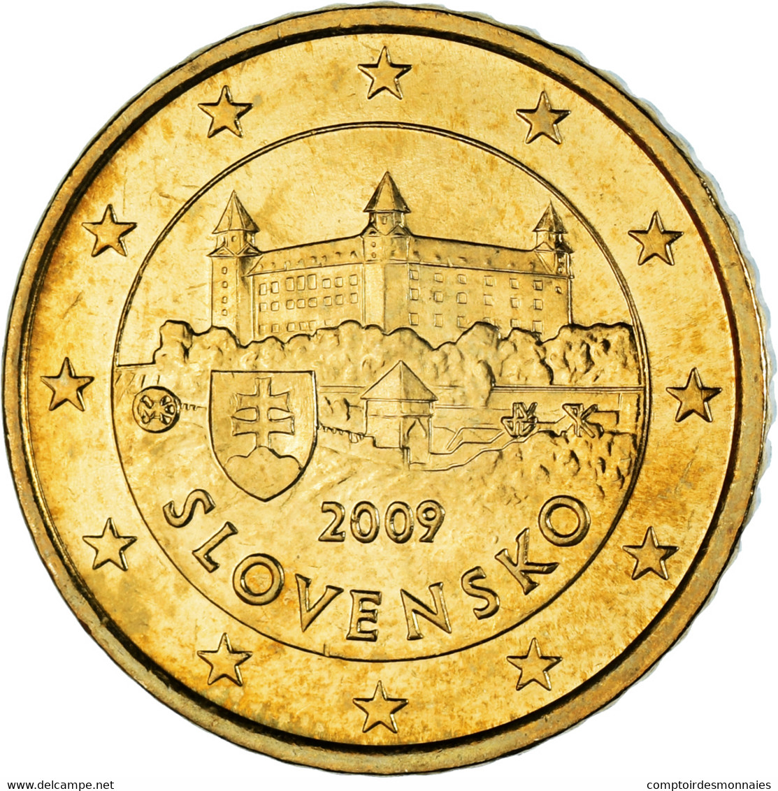 Slovaquie, 50 Euro Cent, 2009, Kremnica, SUP, Laiton, KM:100 - Zypern
