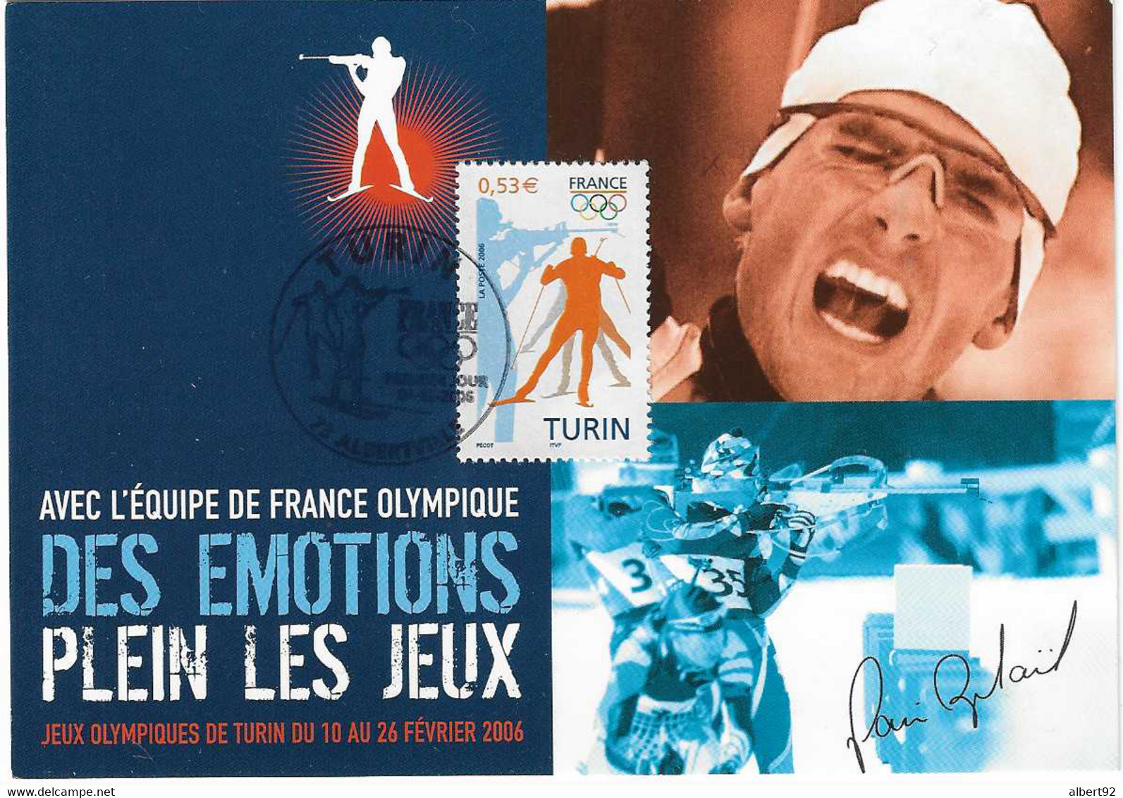 2006 Jeux Olympiques D'Hiver De Turin: émission France D'Albertville: Carte Maxi. - Invierno 2006: Turín