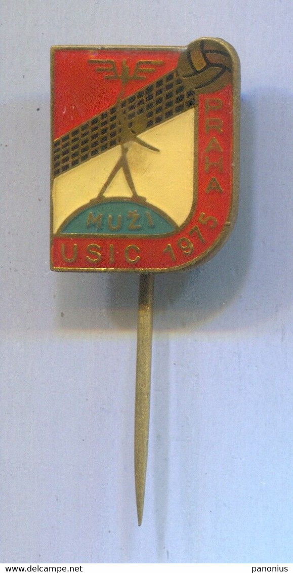 Volleyball Pallavolo - European Championship 1975. Praha, Vintage Pin Badge Abzeichen - Pallavolo