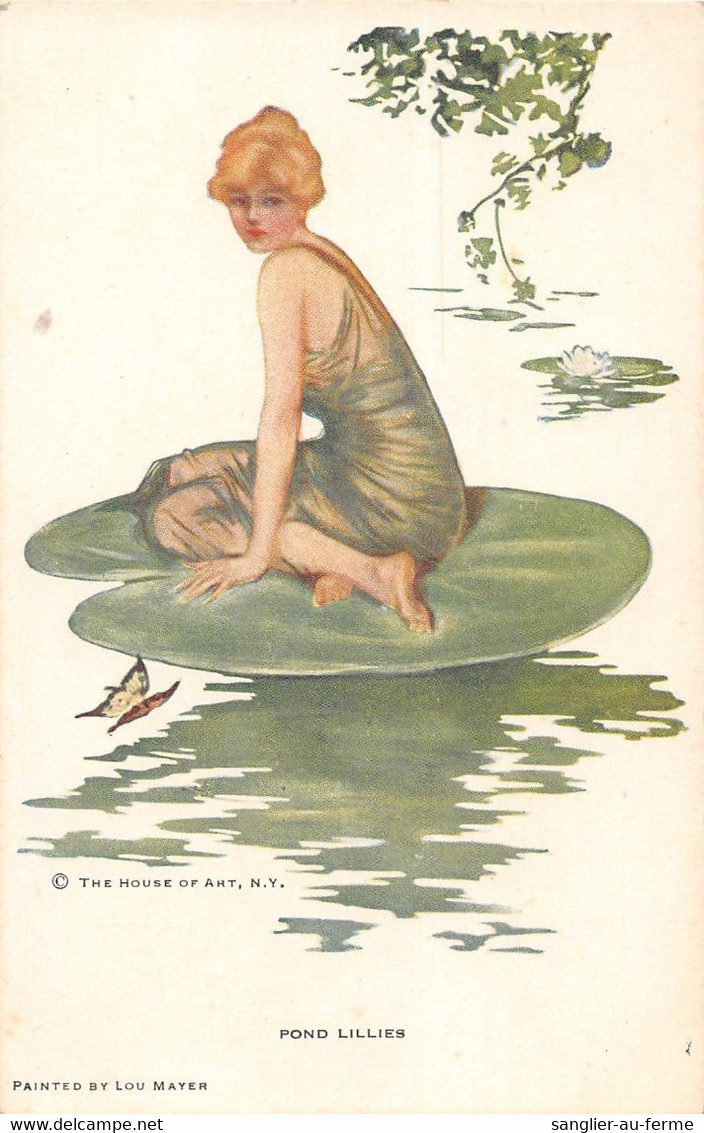 CPA ILLUSTRATEUR SIGNE LOU MAYER POND LILLIES - Altri & Non Classificati