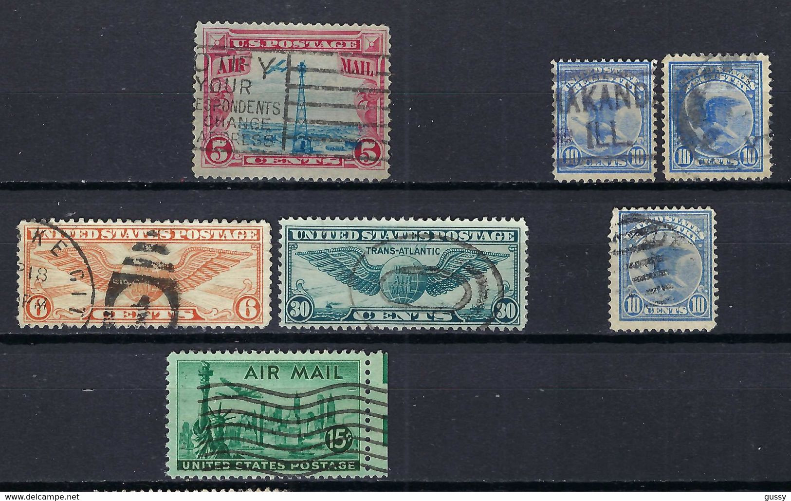 ETATS-UNIS P.A. Ca.1928-50: Lot D'obl. - 1a. 1918-1940 Used