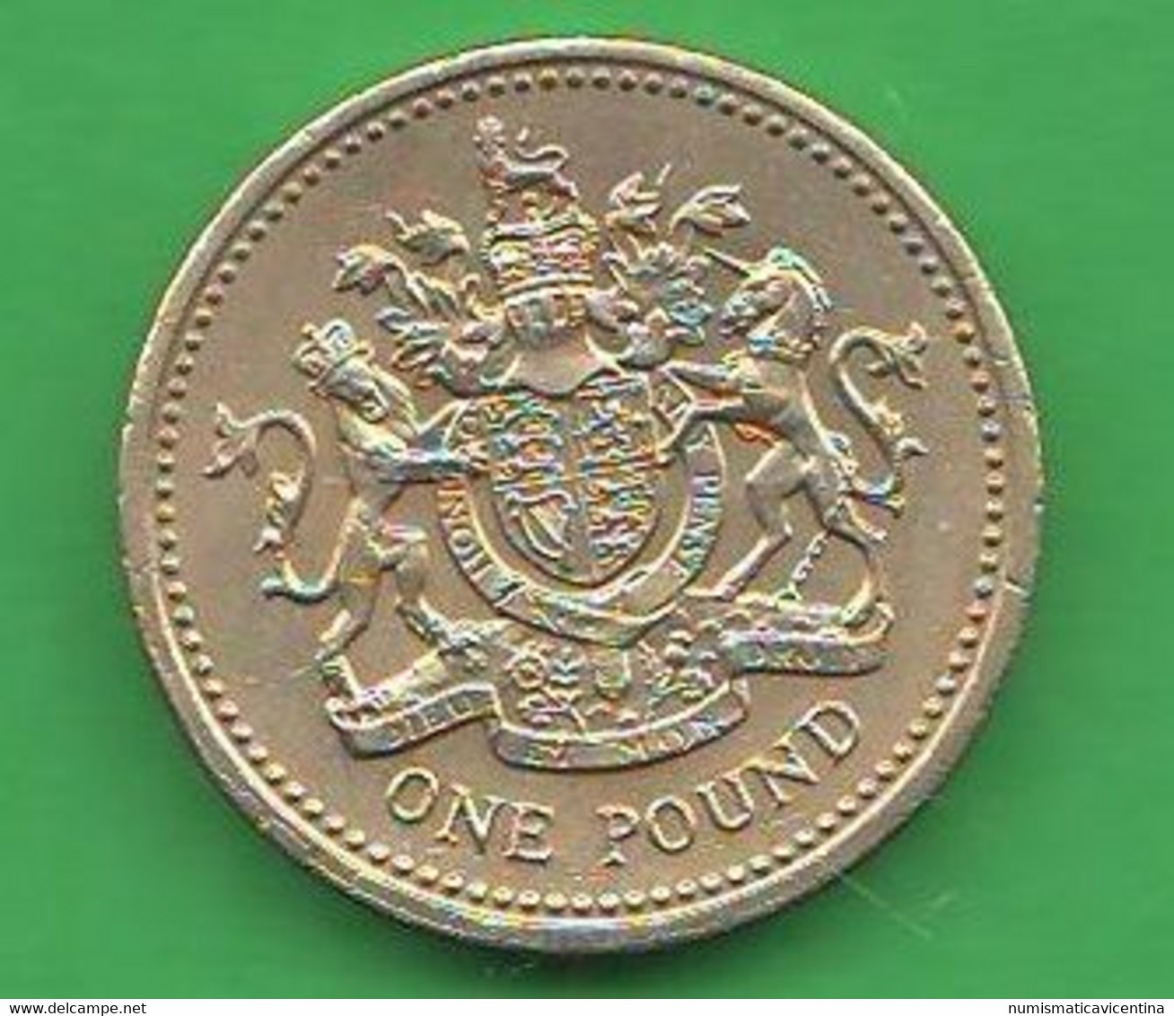 Great Britain 1 Pound 1983 Inghilterra United Kingdom Angleterre Brass Coin - 2 Pounds