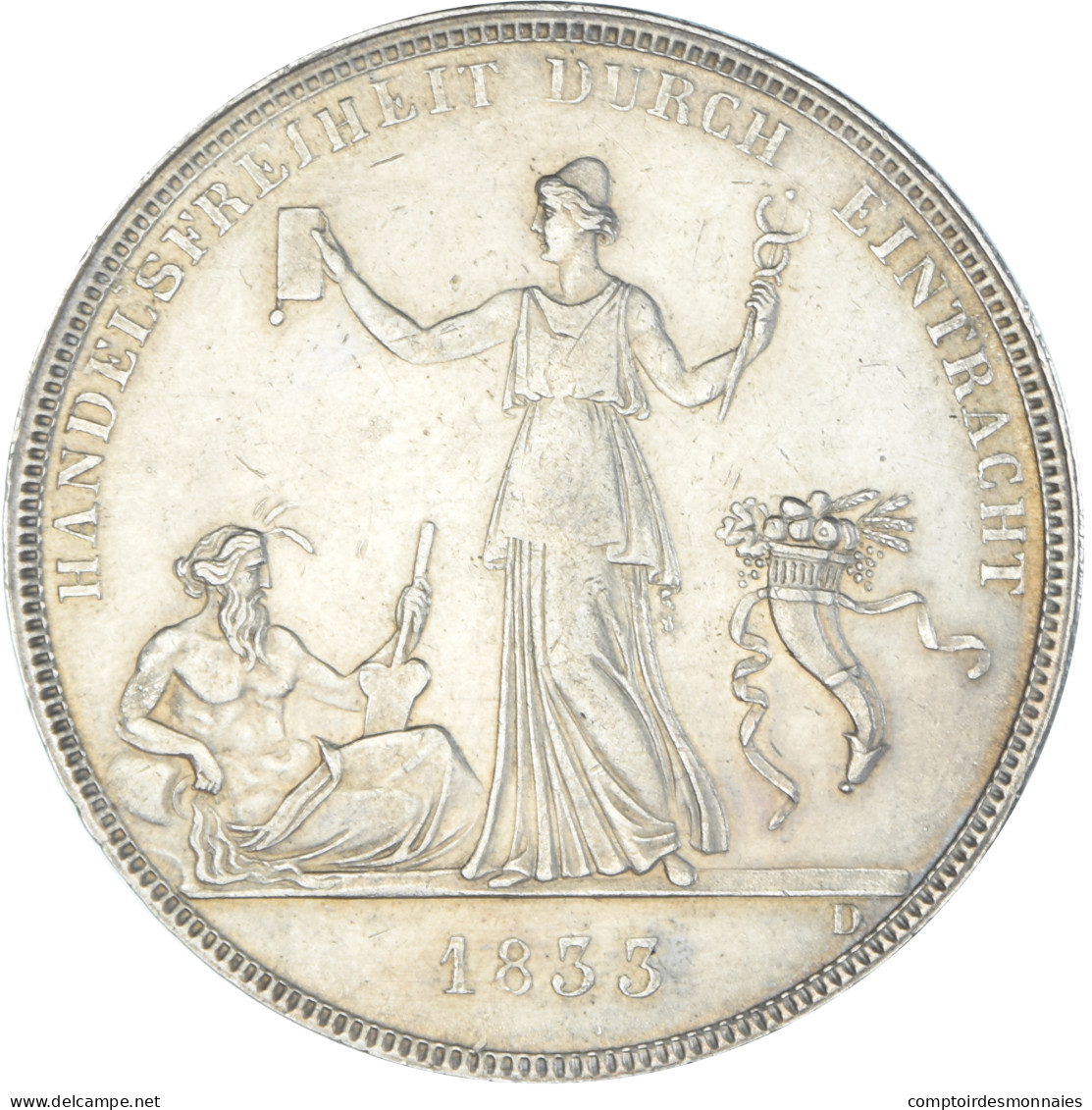 Monnaie, Etats Allemands, WURTTEMBERG, Wilhelm I, Thaler, 1833, Stuttgart, SUP - Taler & Doppeltaler