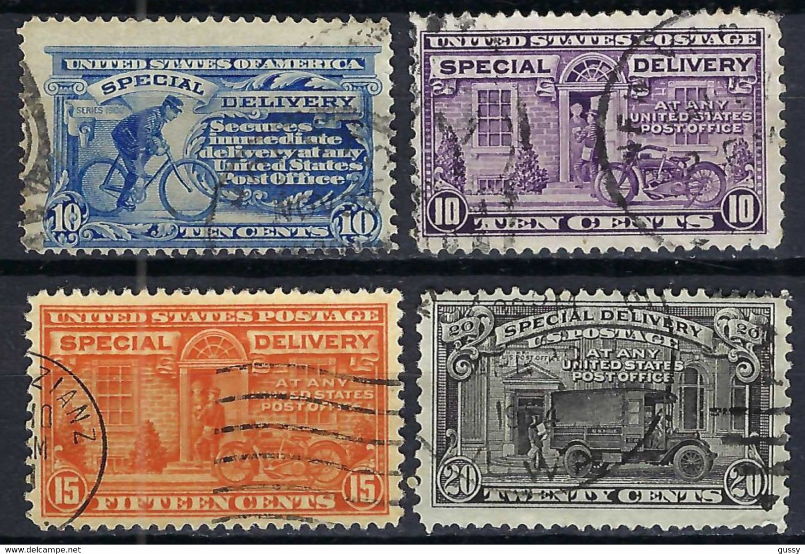 ETATS-UNIS Livraisons Spéciales (Exprès) Ca.1902-25: Lot D'obl. - Special Delivery, Registration & Certified