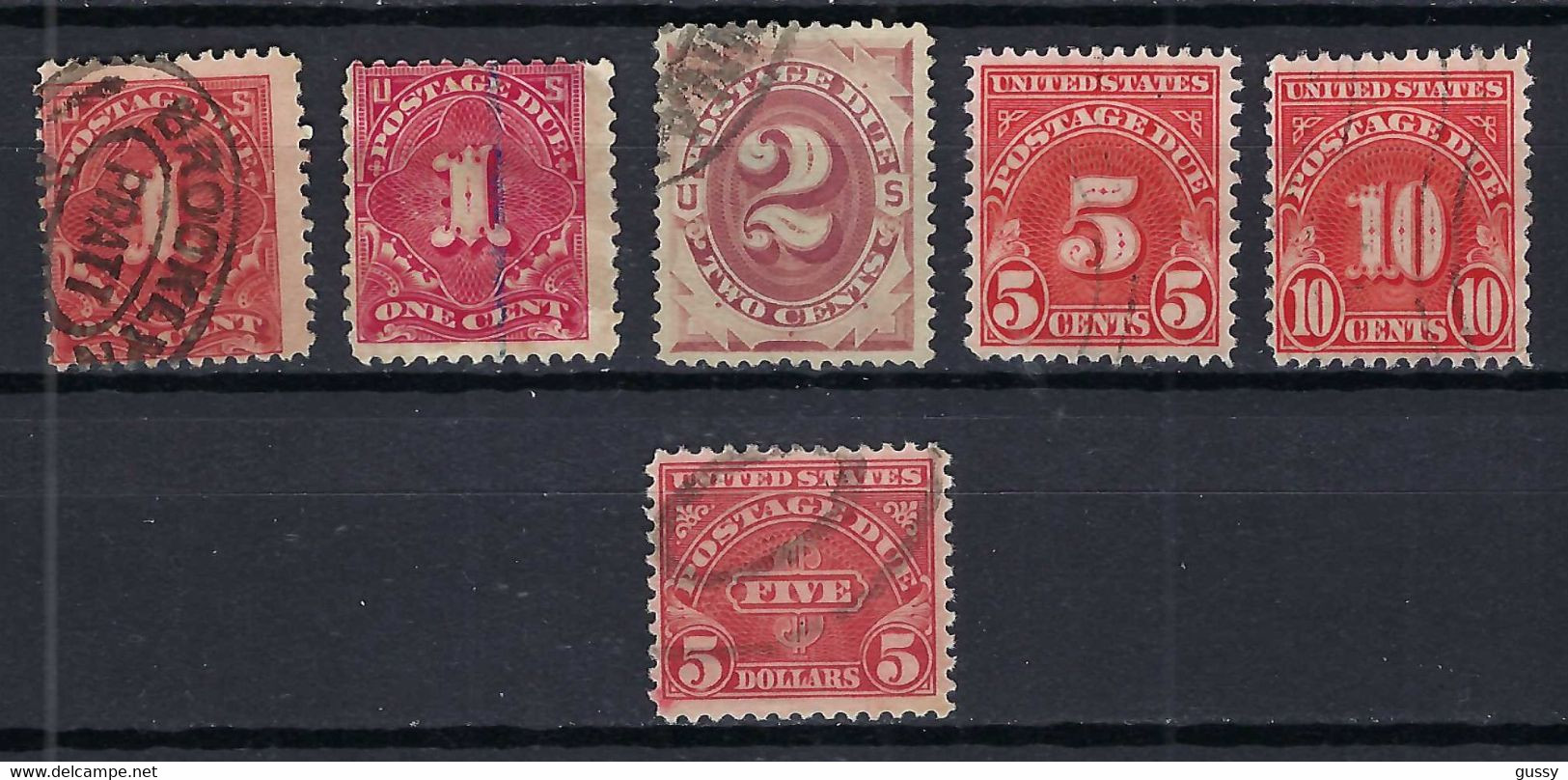 ETATS-UNIS Taxe Ca.1887-1930: Lot D'obl. - Postage Due