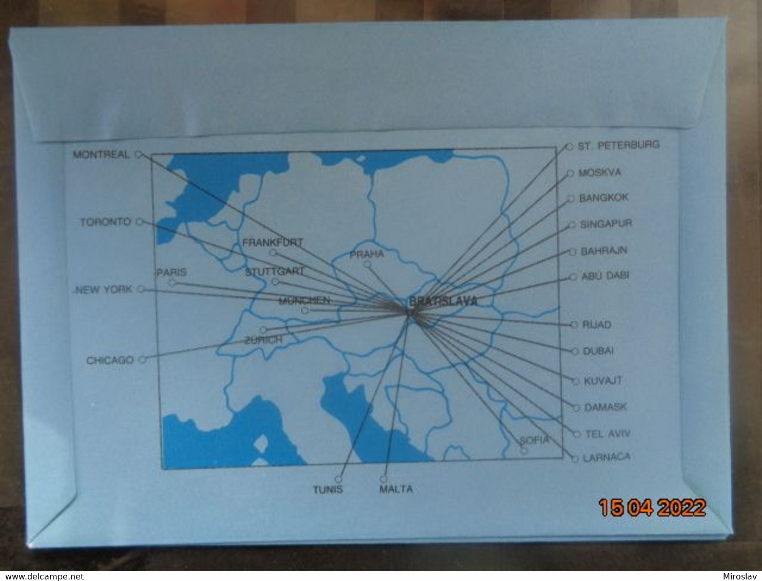 AÉROGRAMME - VÝROBNÁ CHYBA č. 4 - Bledomodrý Krúžok Pod Trupom Lietadla Prerušený Spodným Krídlom - Cartas & Documentos