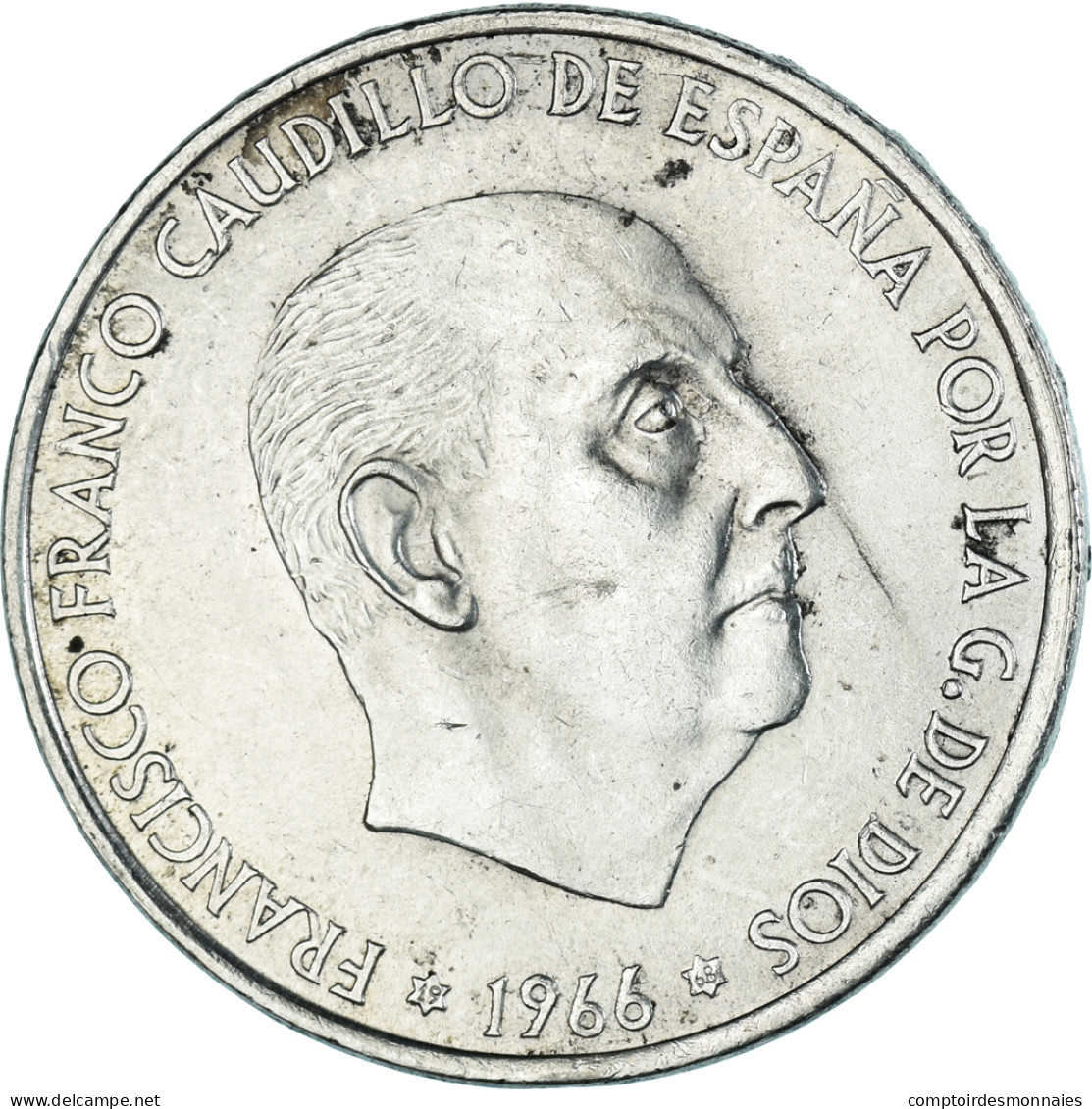 Monnaie, Espagne, Caudillo And Regent, 100 Pesetas, 1966 (67), TTB+, Argent - 100 Pesetas