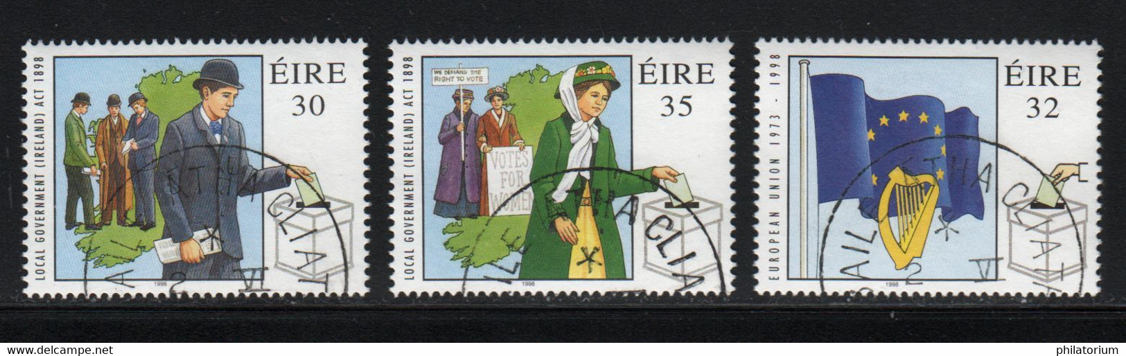 Eire, Irlande O; Yv 1081, 1082, 1083; Mi 1080, 1081, 1082; SG 1181, 1182, 1183, élections; - Used Stamps