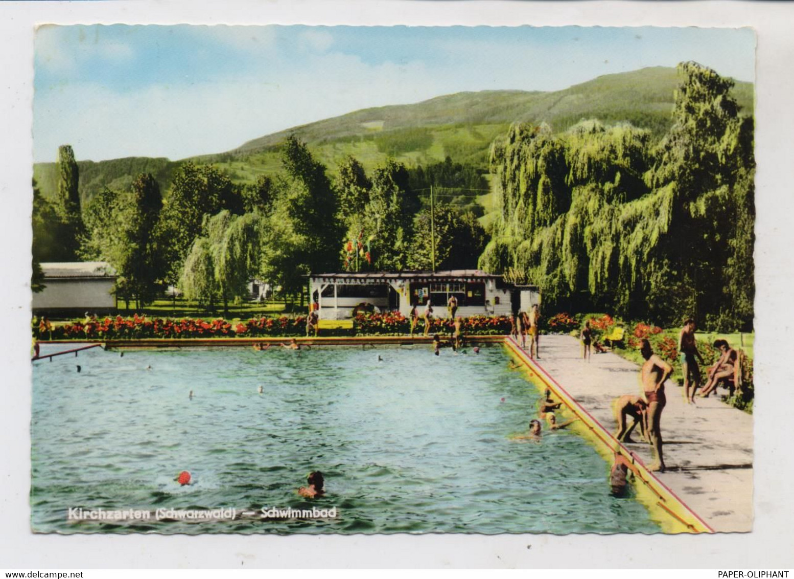 7815 KIRCHZARTEN, Schwimmbad, 1965, Handcoloriert - Kirchzarten