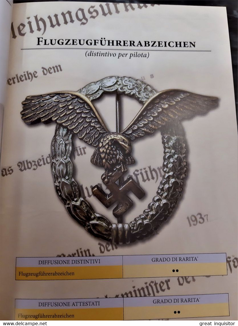 Libro "LE DECORAZIONI DELLA LUFTWAFFE” scritto da ANTONIO SCAPINI “nuovo” fondo di magazzino (GERMANIA WW2)