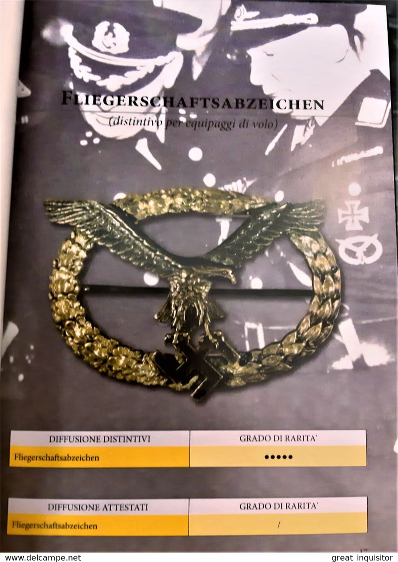 Libro "LE DECORAZIONI DELLA LUFTWAFFE” scritto da ANTONIO SCAPINI “nuovo” fondo di magazzino (GERMANIA WW2)