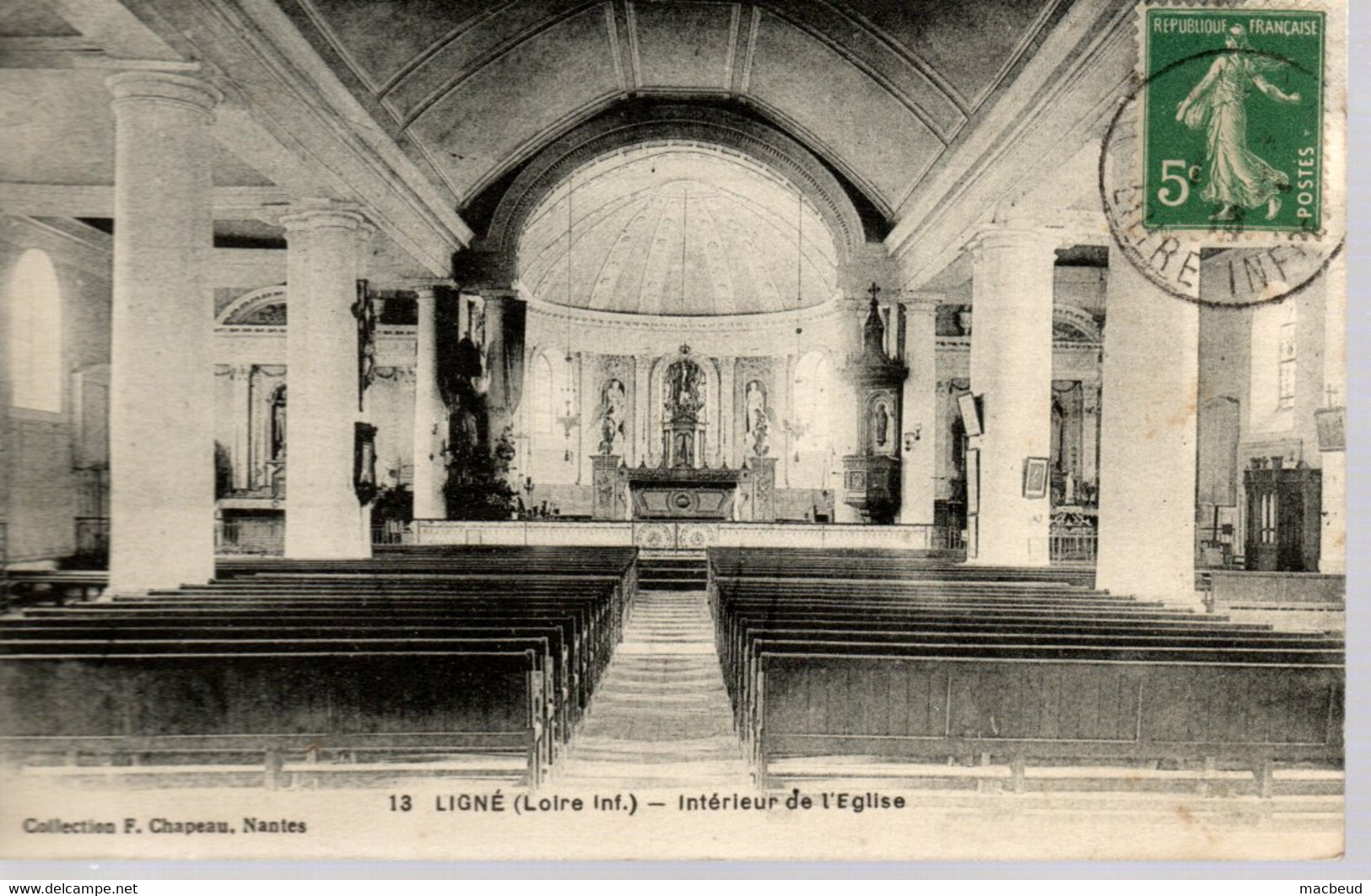 44 Ligné * Intérieur De L'église Du Village Maca 4060 - Ligné