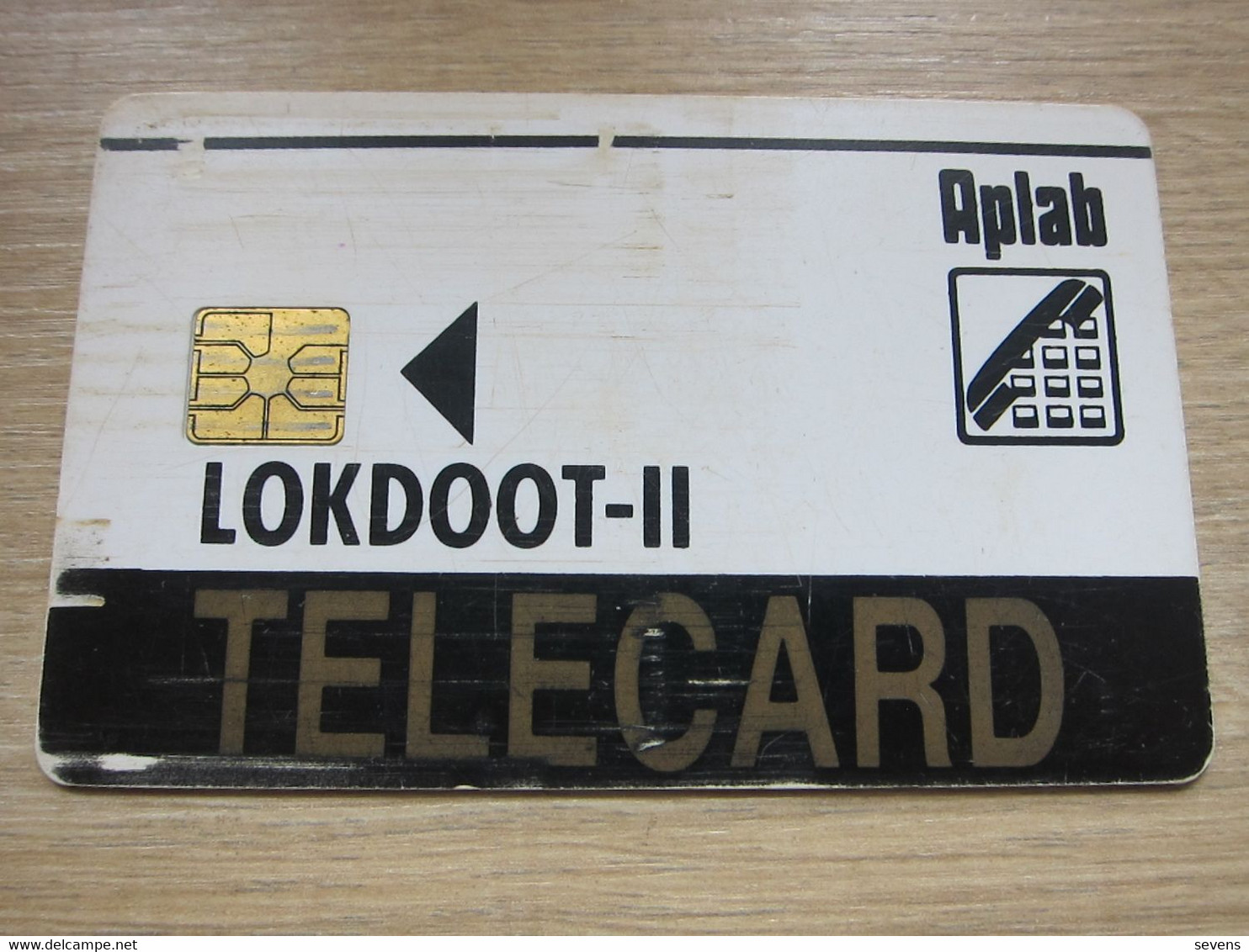 Aplab LOKDOOT-II Chip Phonecard, Backside Two Serial Number, Used,with Scratchs - India