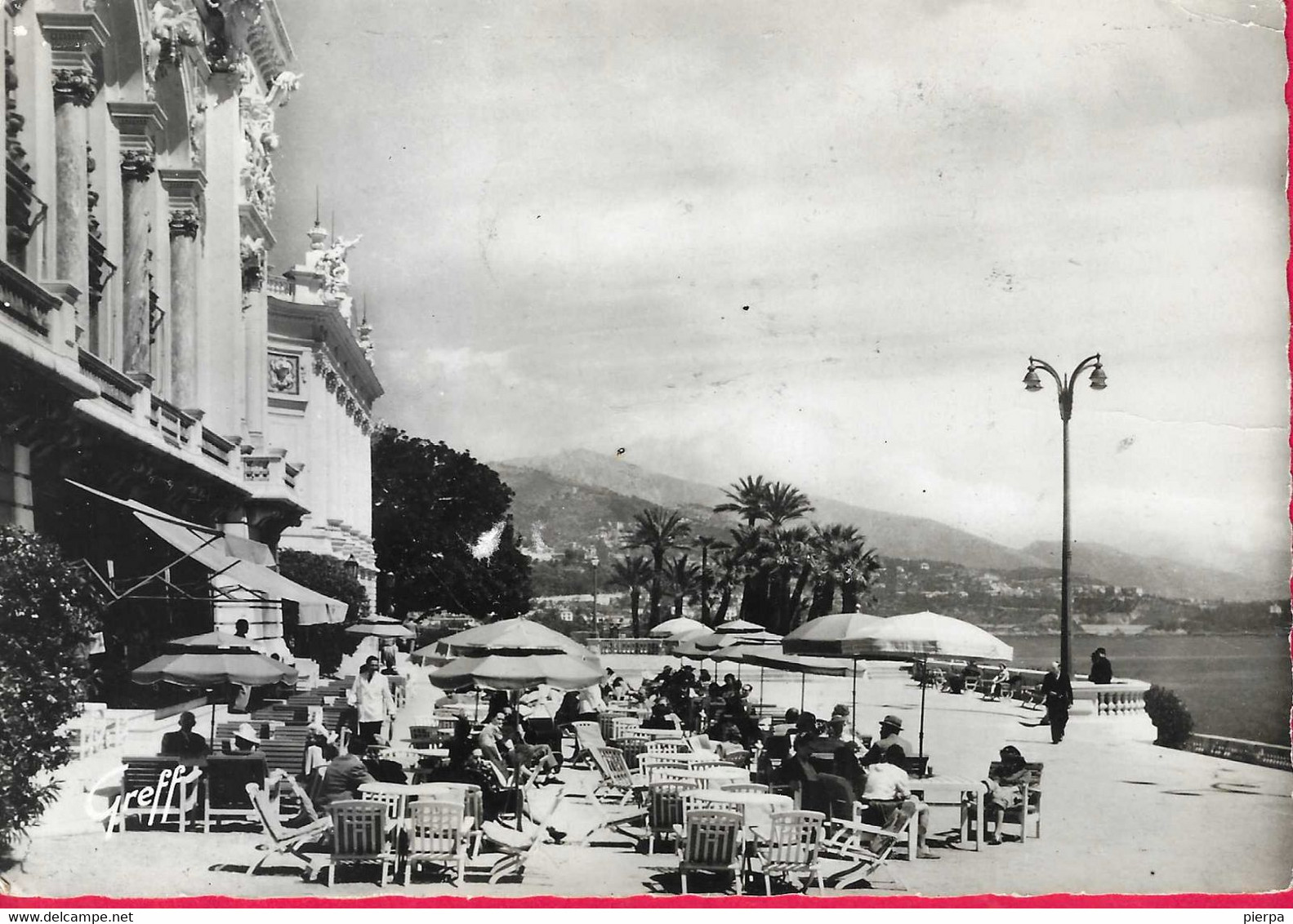 MONTECARLO - LA TERRAZZA DEL CASINO' - ANIMATA - VIAGGIATA 1961 - Terraces