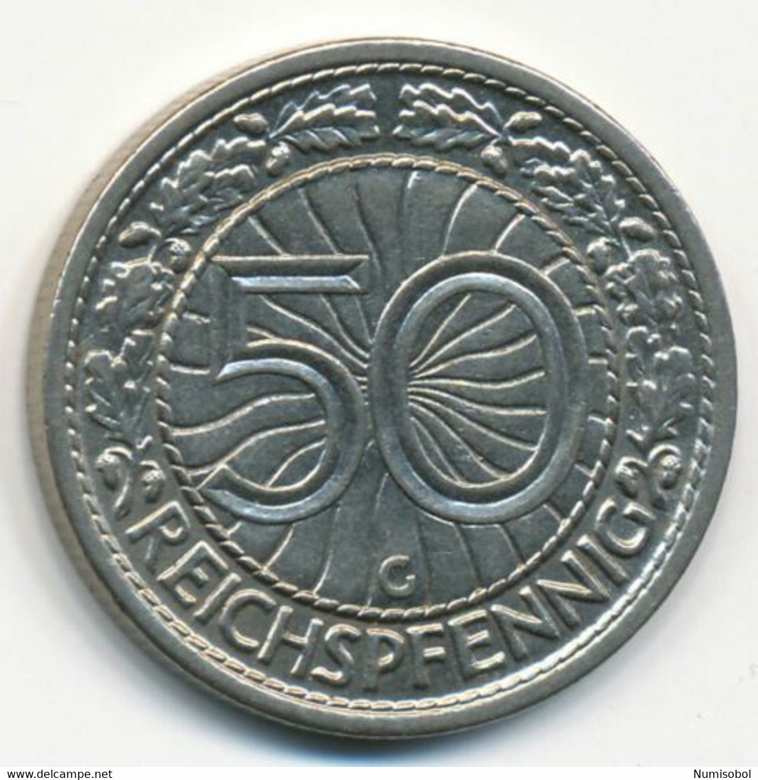 GERMANY, DEUTSCHLAND - 50 Pfennig (G) 1927. (D210) - 50 Pfennig