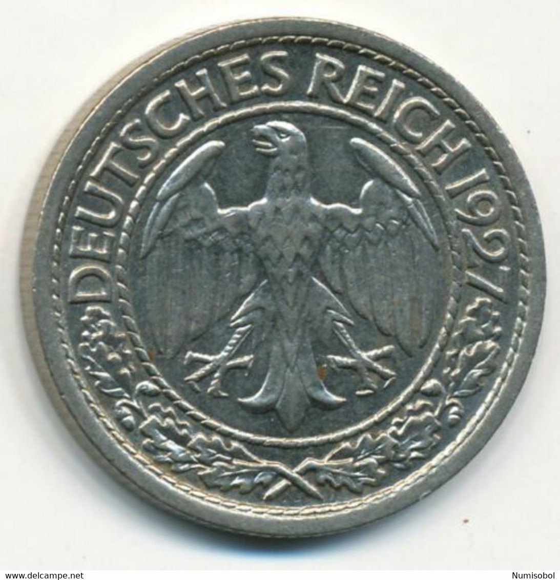 GERMANY, DEUTSCHLAND - 50 Pfennig (G) 1927. (D210) - 50 Pfennig