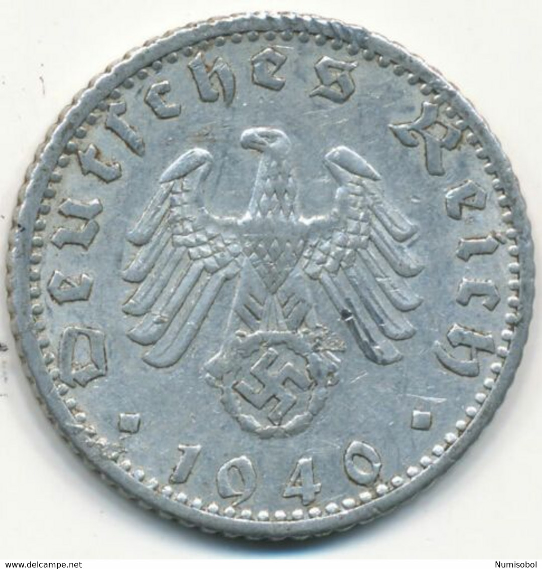 GERMANY, DEUTSCHLAND - 50 Pfennig (E) 1940. (D218) - 50 Reichspfennig