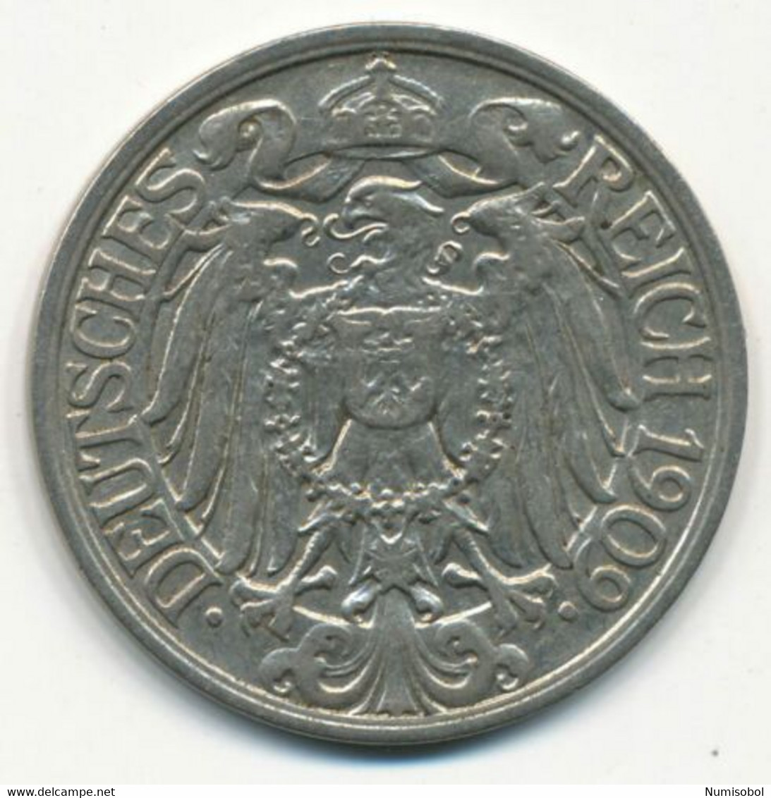 GERMANY, DEUTSCHLAND - 25 Pfennig (A) 1909. (D223) - 25 Pfennig