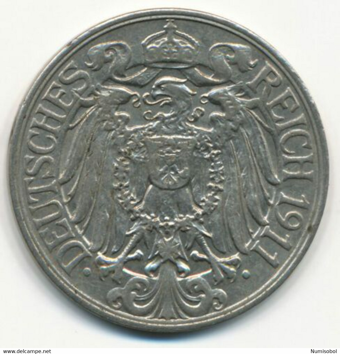GERMANY, DEUTSCHLAND - 25 Pfennig (A) 1911. (D225) - 25 Pfennig