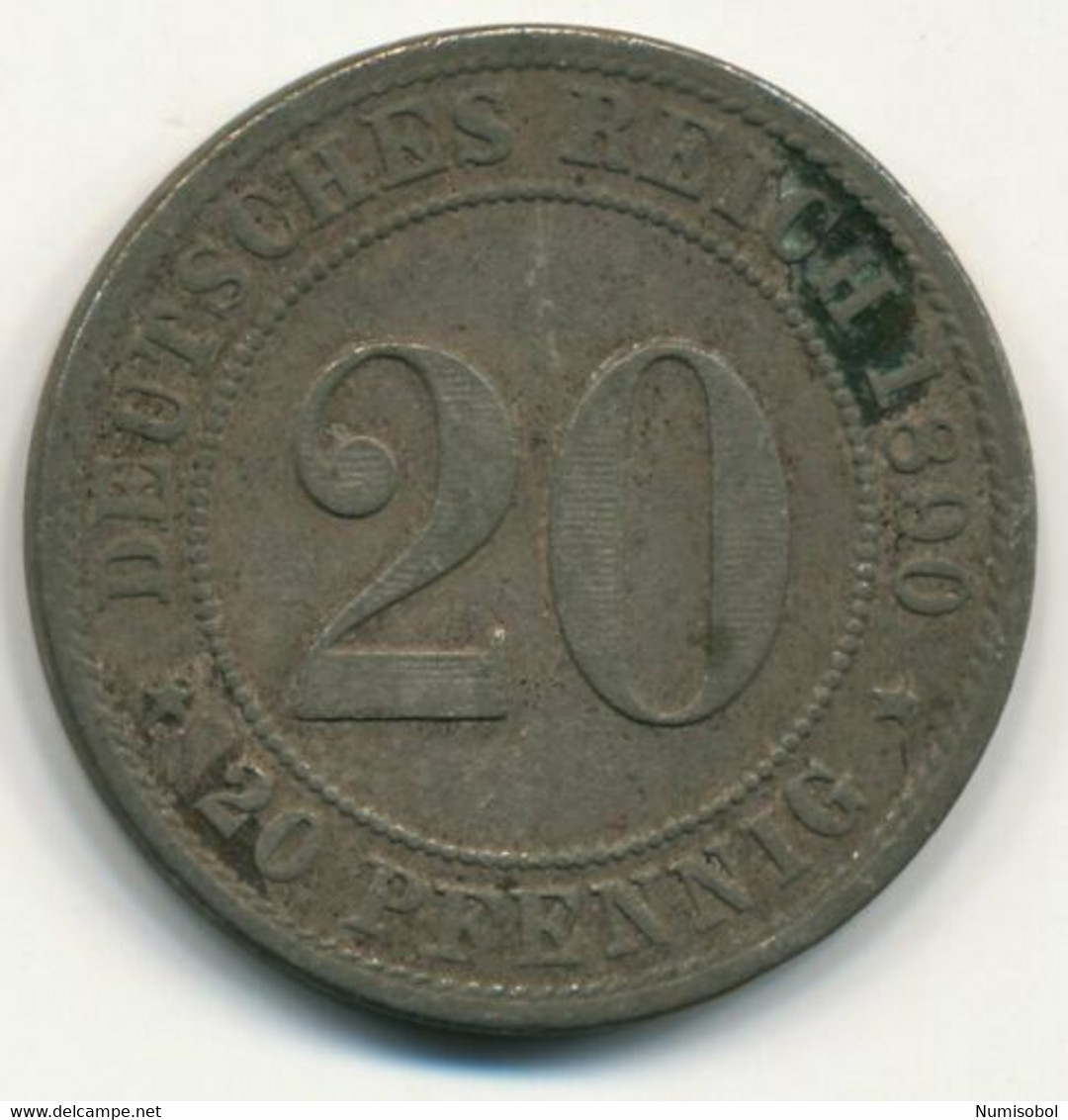 GERMANY, DEUTSCHLAND - 20 Pfennig (D) 1890. (D234) - 20 Pfennig