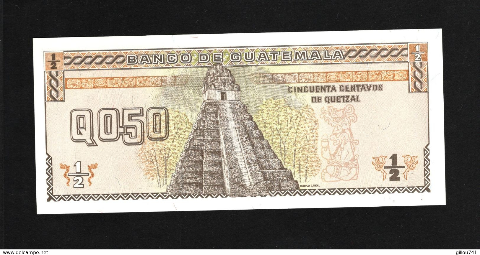 Guatemala, ½ Quetzal, 1989-1992 Issue - Guatemala