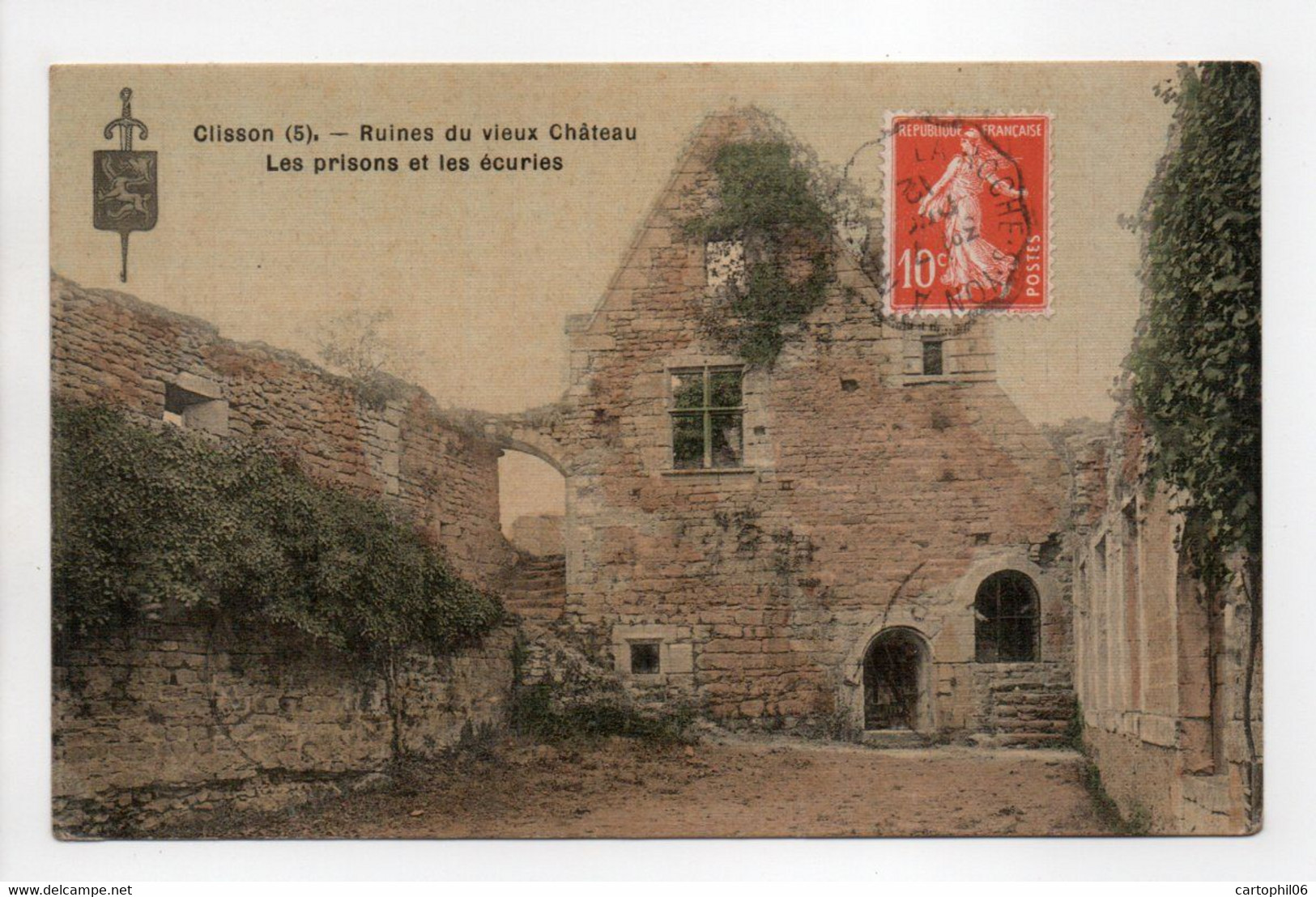 - CPA CLISSON (44) - Ruines Du Vieux Château 1912 - Les Prisons Et Les écuries - - Clisson