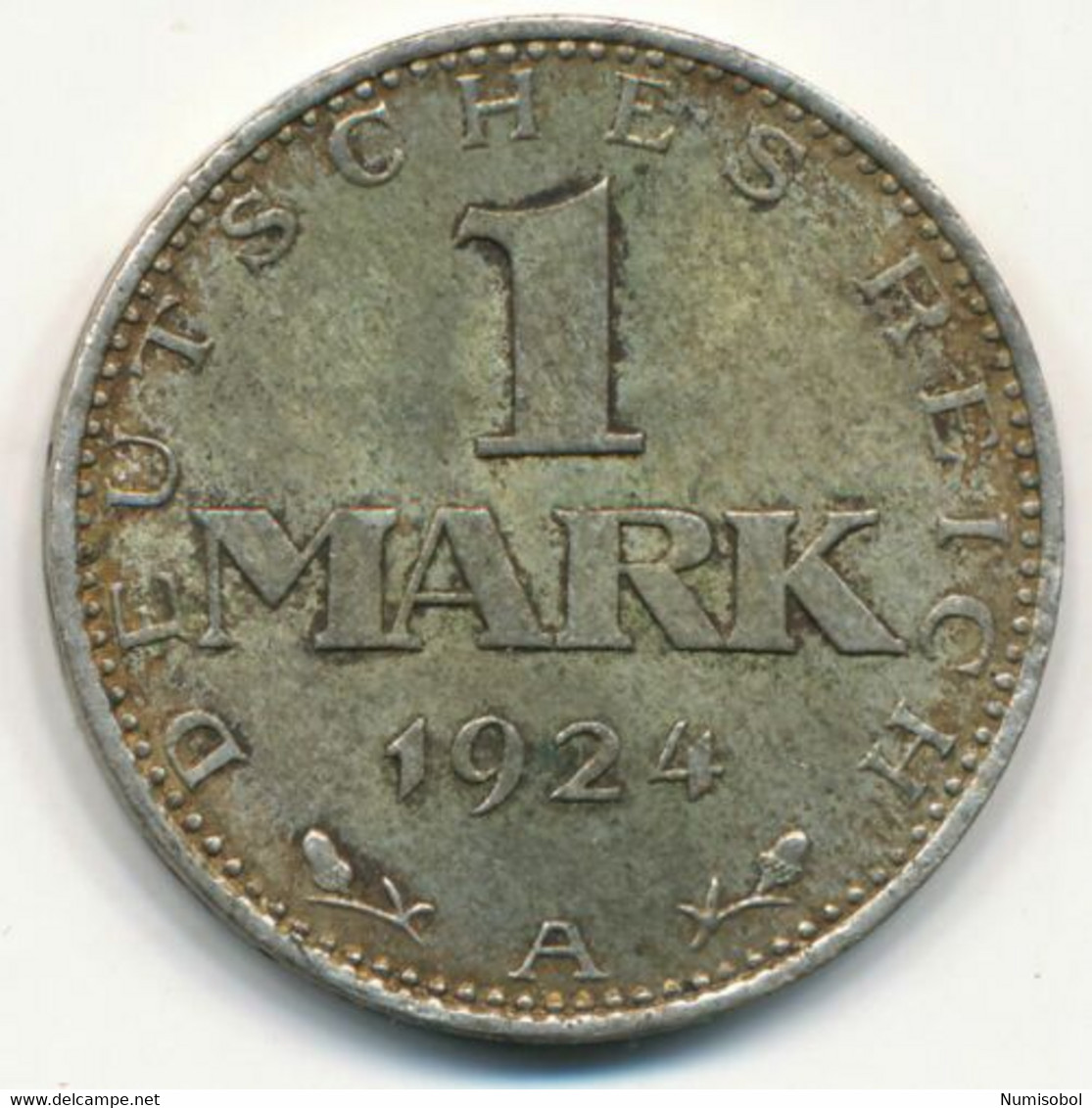 GERMANY, DEUTSCHLAND - 1 Mark (A) 1924. (D244) - 1 Marco & 1 Reichsmark
