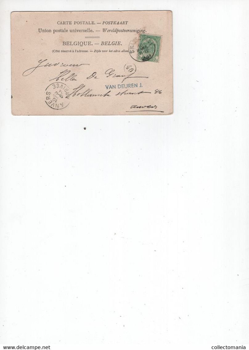 1 Oude Postkaart  BRASSCHAET Brasschaat  Plein  Hof  1904  Uitgever Van Wesenbeeck - Brasschaat