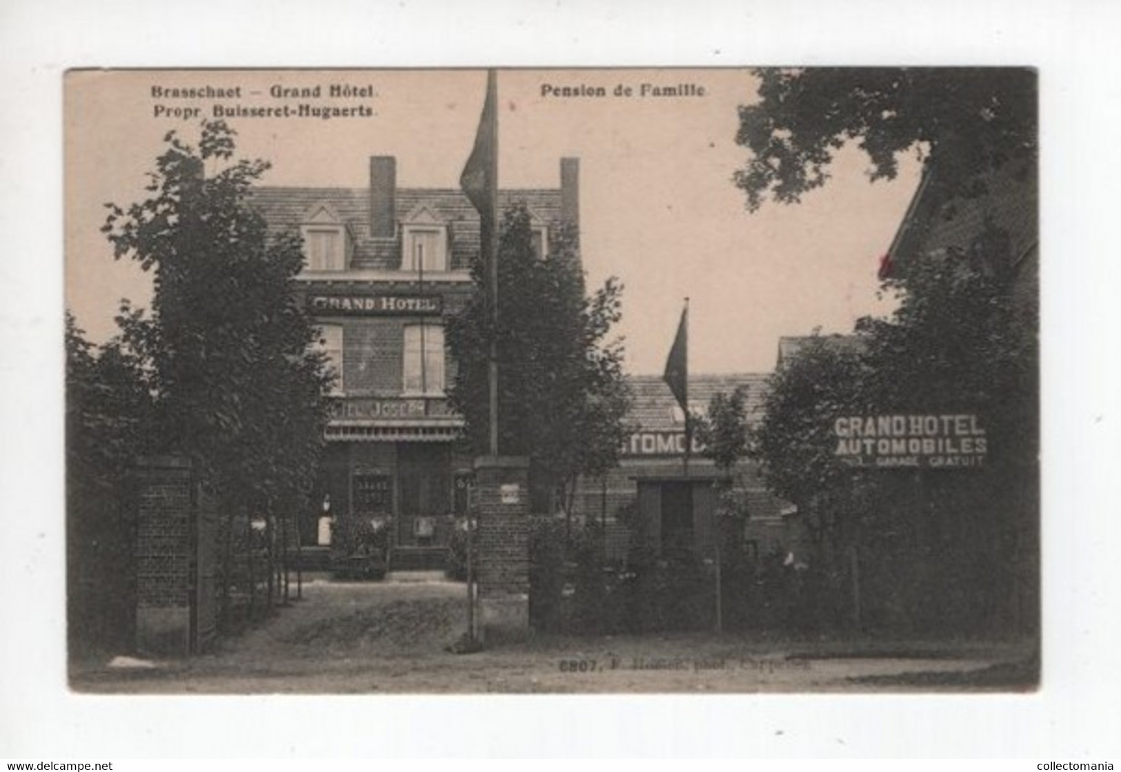 1 Oude Postkaart  BRASSCHAET Brasschaat  Grand Hôtel   Hotel Joseph Pension De Famille  Uitgever Hoelen - Brasschaat