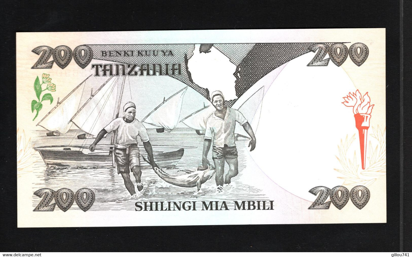 Tanzanie, 200 Shilingi, 1989-1992 Issue - Tansania