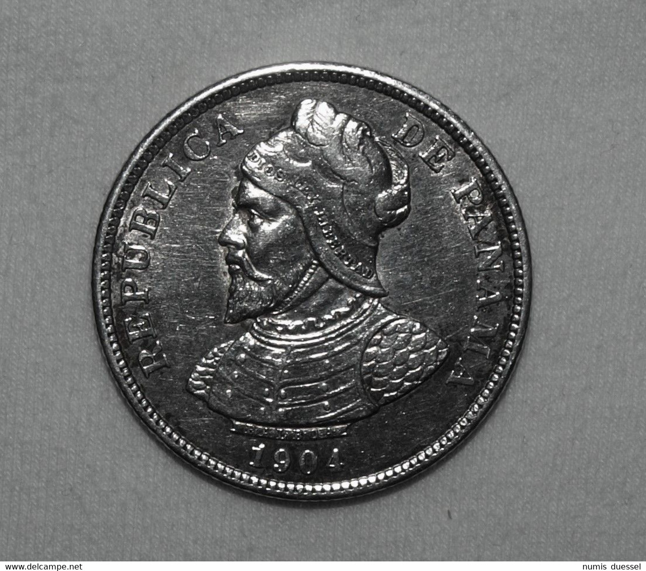 Silber/Silver Panama Balboa's Bust, 1904, 25 Centesimos VZ/XF - Panama