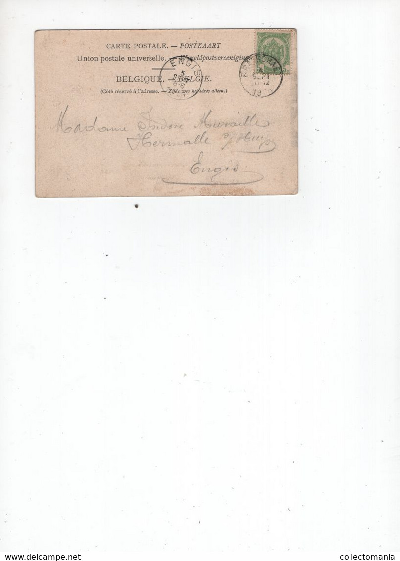 1 Oude Postkaart  BRASSCHAET Brasschaat  Hotel Du Lion Rouge  1906 - Brasschaat