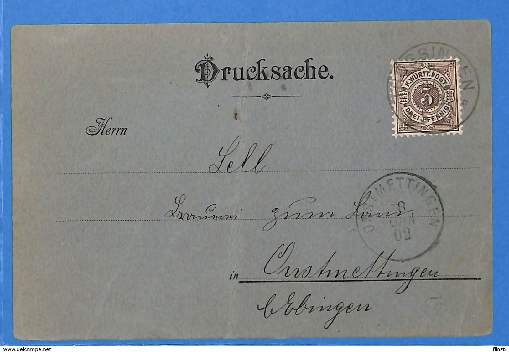 Allemagne Reich 1902 Carte Postale De Trossingen (G13277) - Cartas & Documentos