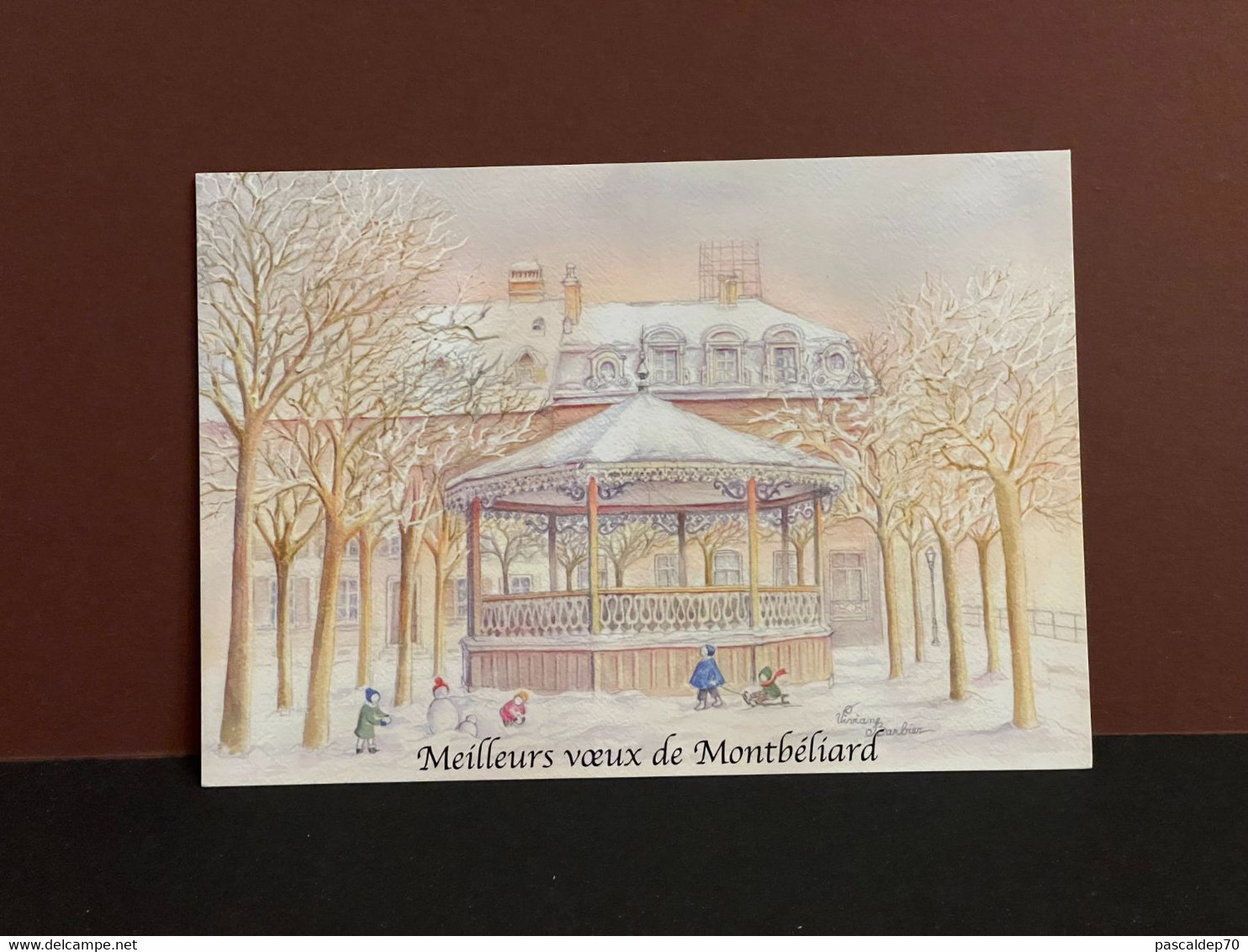 MONTBELIARD - Meilleurs Vœux De Montbéliard - Le Kiosque De La Place Francisco Ferrer - Tirage 600 Exemplaires - Montbéliard