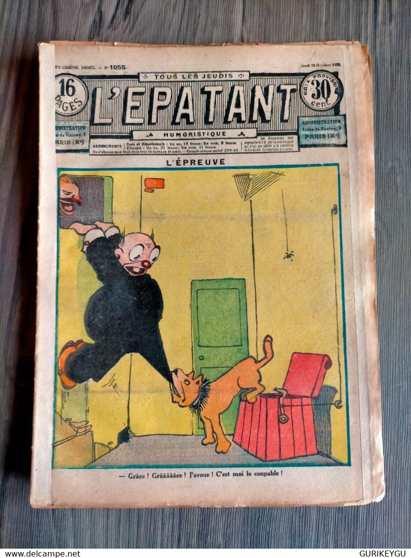 L'épatant N° 1055 LES PIEDS NICKELES FORTON  FORTON  18/10/1928 - Pieds Nickelés, Les