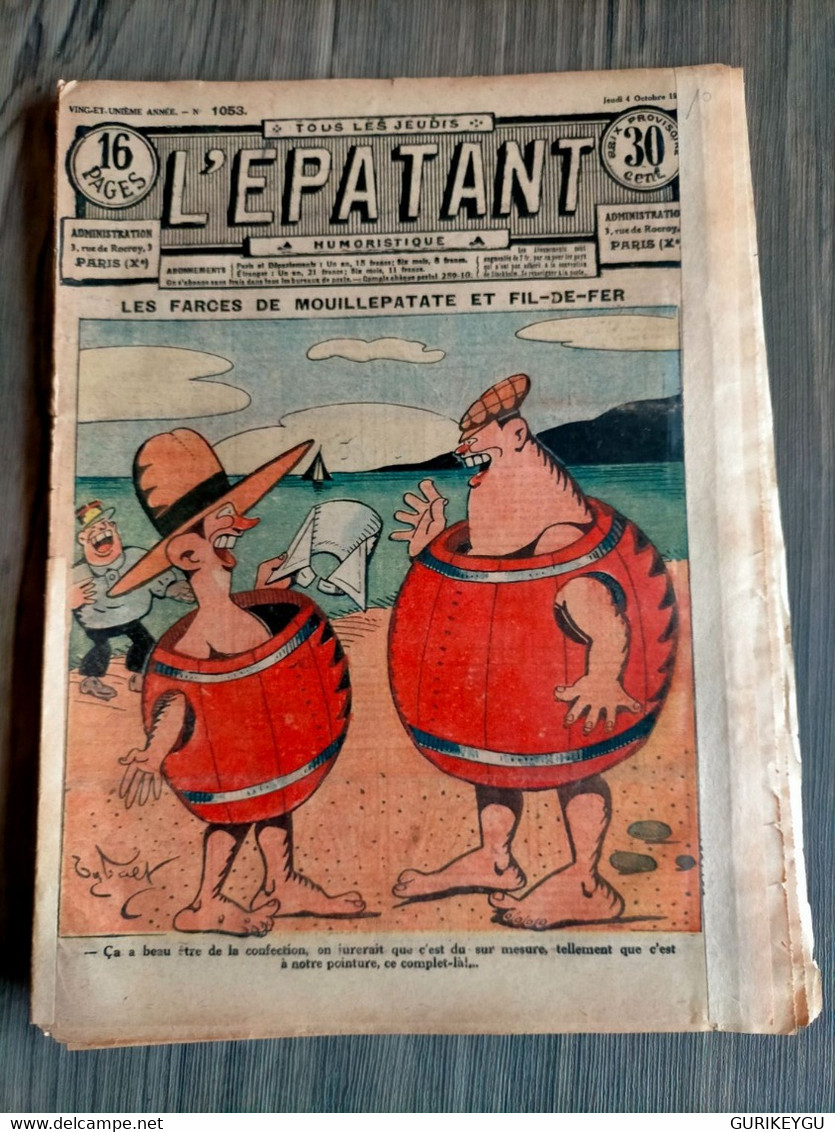 L'épatant N° 1053 LES PIEDS NICKELES FORTON  FORTON  04/10/1928 - Pieds Nickelés, Les