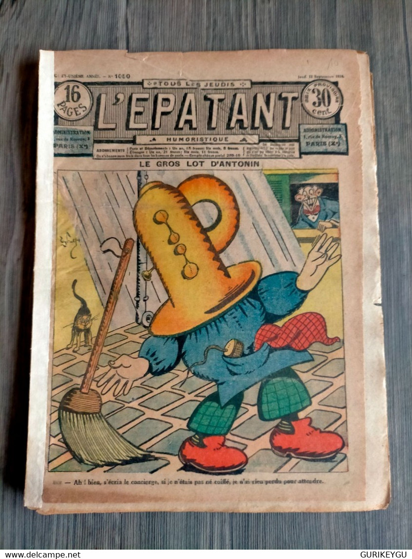 L'épatant N° 1050 LES PIEDS NICKELES FORTON  FORTON  13/09/1928 - Pieds Nickelés, Les