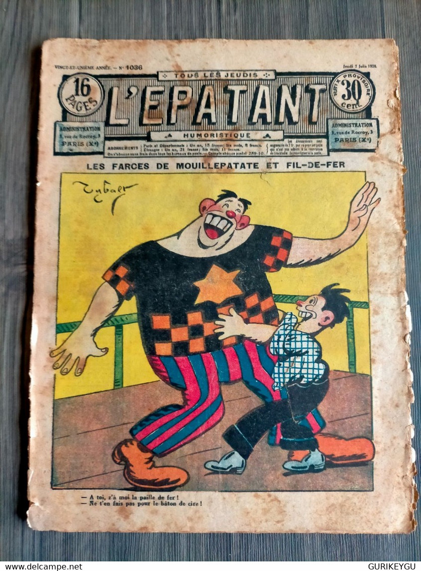 L'épatant N° 1036 LES PIEDS NICKELES FORTON  FORTON  07/06/1928 - Pieds Nickelés, Les