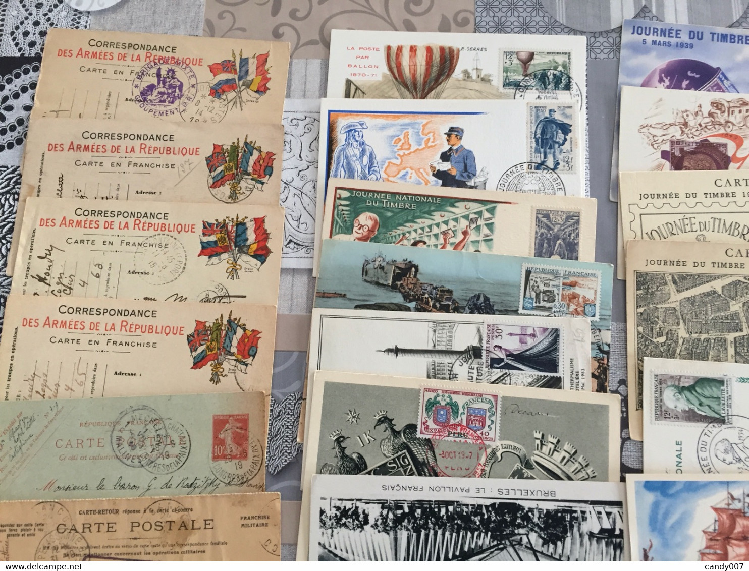 Lot de 465 document Français, FDC, Maxi Carte, Carte Militaire etc.... voir photos