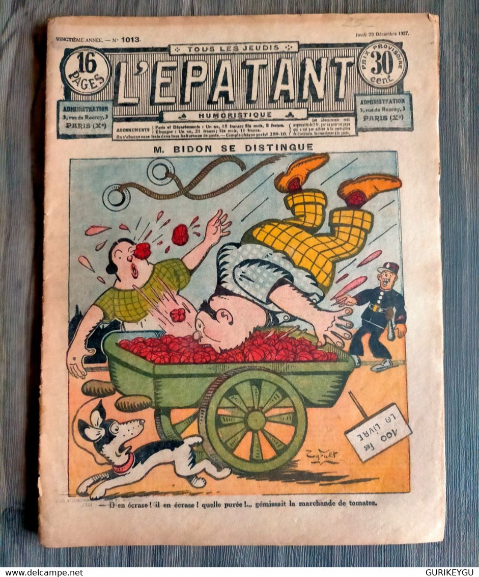 L'épatant N° 1013 LES PIEDS NICKELES FORTON  FORTON  29/12/1927 - Pieds Nickelés, Les