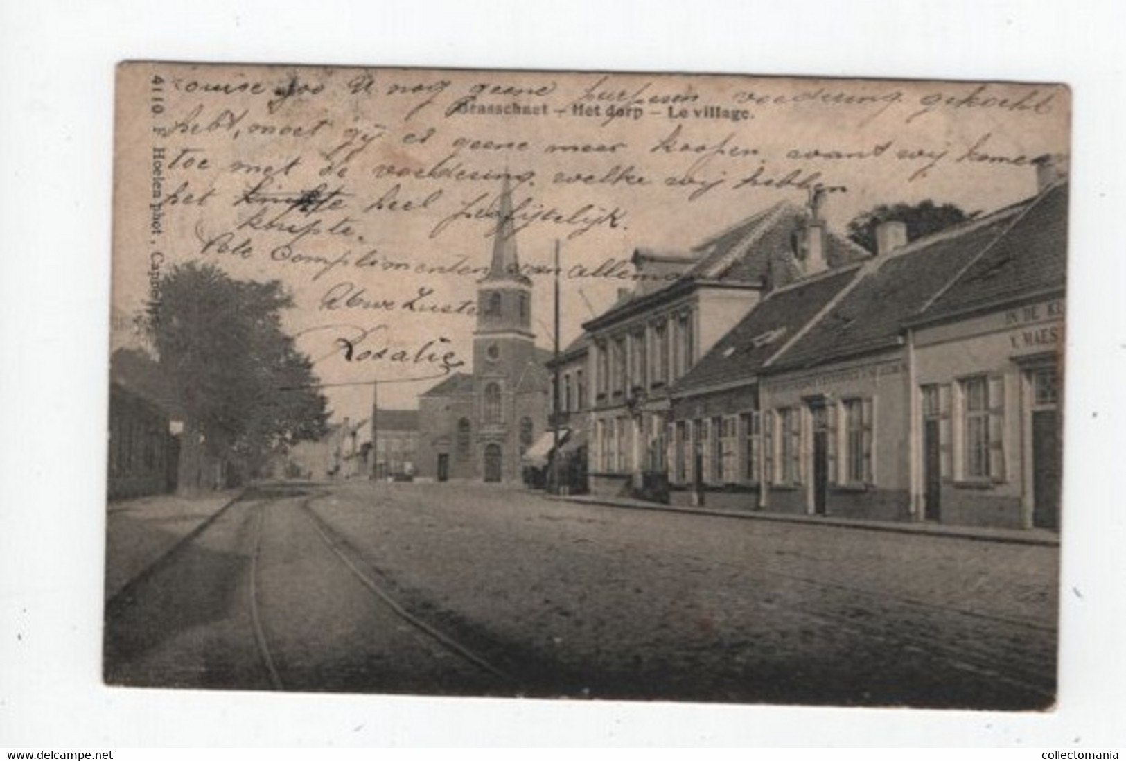 2 Oude Postkaarten   BRASSCHAET Brasschaat  Polygone Café In Den Vrachtwagen 1911  Het Dorp 1902 - Brasschaat