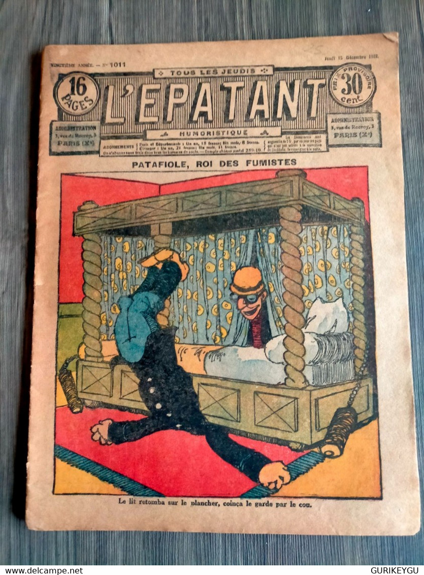 L'épatant N° 1011 LES PIEDS NICKELES FORTON  FORTON  15/12/1927 - Pieds Nickelés, Les