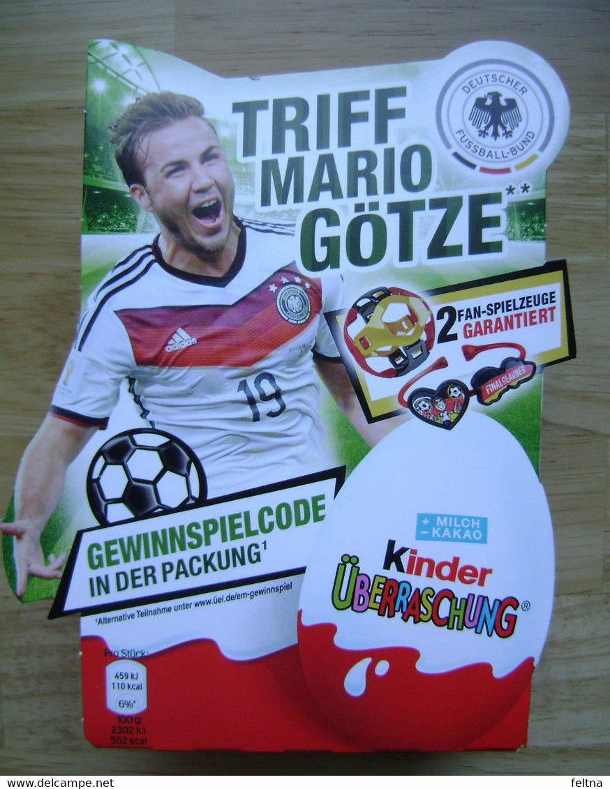 KINDER SURPRISE BOX MARIO GOTZE FOOTBALL WITH 4 EGGS 2016 UEFA EUROPEAN CHAMPIONSHIP - Other & Unclassified