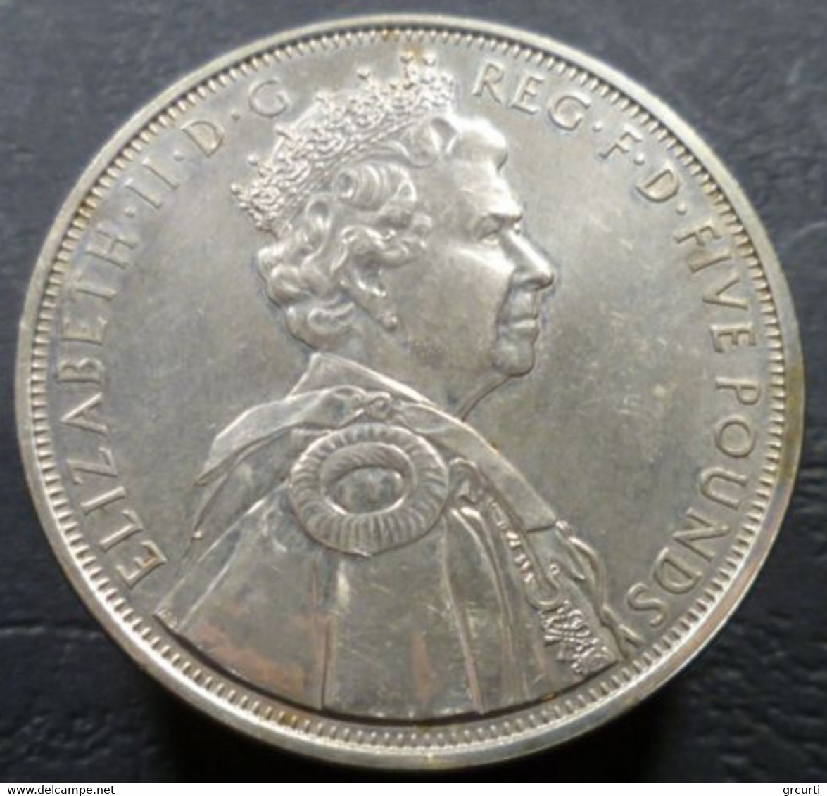 Gran Bretagna - 5 Pounds 2012 - 60° Anniversario Del Regno Di Elisabetta II - KM# 1216 - 5 Pounds