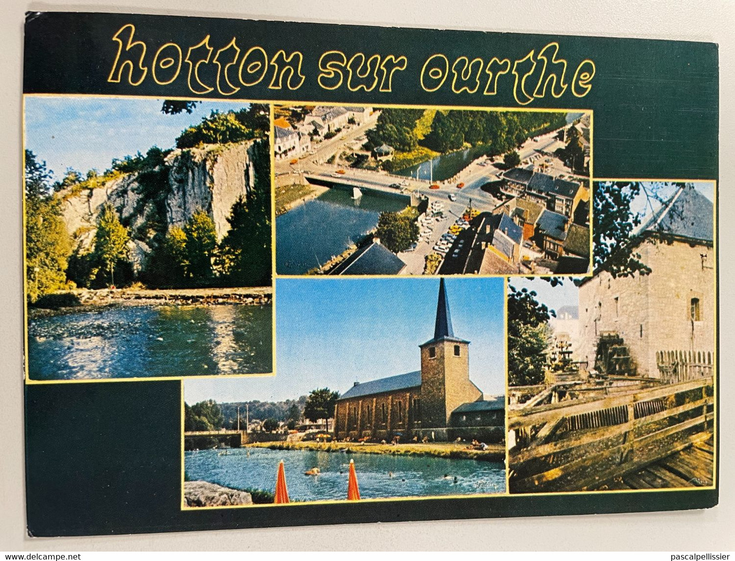 CPM - BELGIQUE - HOTTON-sur-OURTHE " Les Rochers - Vue Aérienne - Une Partie De Plan D'eau Et L'église - Le Moulin " . - Hotton