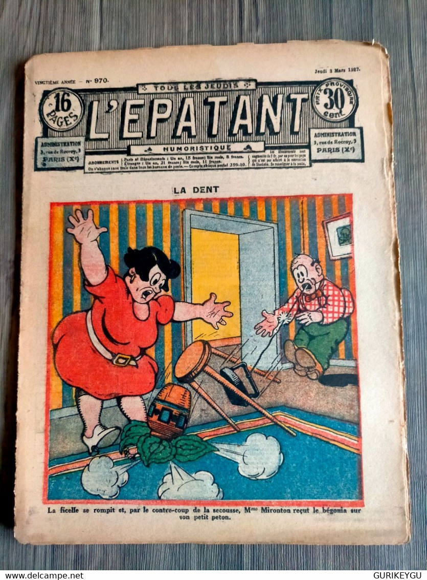 L'épatant N° 970  LES PIEDS NICKELES FORTON  FORTON  03/03/1927 - Pieds Nickelés, Les