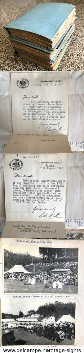 B.A.C. Neville President Bengal Club 1938 (4 Diaries - Photos - Documents)